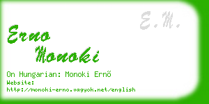erno monoki business card