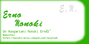 erno monoki business card